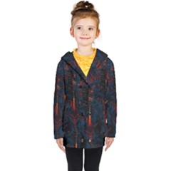 Architecture City Pixel Art Kids  Double Breasted Button Coat by Sarkoni