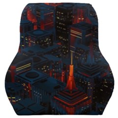 Architecture City Pixel Art Car Seat Back Cushion 