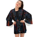 Architecture City Pixel Art Long Sleeve Kimono View1