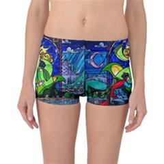 Beauty And The Beast Stained Glass Rose Reversible Boyleg Bikini Bottoms