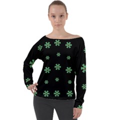 I Love Guitars In Pop Arts Blooming Style Off Shoulder Long Sleeve Velour Top by pepitasart