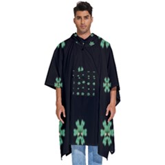 I Love Guitars In Pop Arts Blooming Style Men s Hooded Rain Ponchos by pepitasart