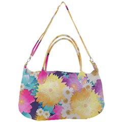 Watercolors Flowers Removable Strap Handbag