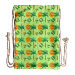 Summer Fun Pattern Drawstring Bag (large) by LalyLauraFLM