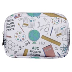 School Subjects And Objects Vector Illustration Seamless Pattern Make Up Pouch (Small)