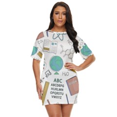 School Subjects And Objects Vector Illustration Seamless Pattern Just Threw It On Dress