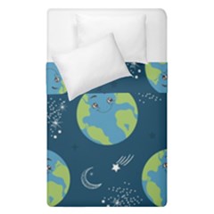 Seamless Pattern Cartoon Earth Planet Duvet Cover Double Side (single Size) by Grandong