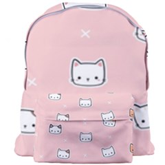 Cute Cat Cartoon Doodle Seamless Pink Pattern Giant Full Print Backpack