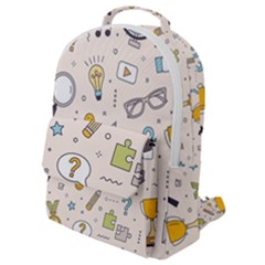 Quiz Backgrounds Ans Seamless Flap Pocket Backpack (small)