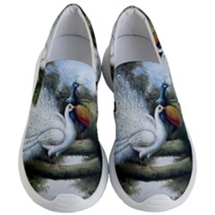 Canvas Oil Painting Two Peacock Women s Lightweight Slip Ons by Grandong