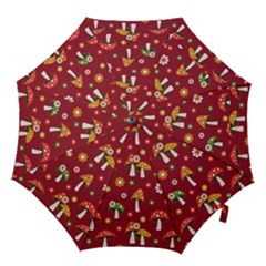 Woodland Mushroom And Daisy Seamless Pattern Hook Handle Umbrellas (medium) by Grandong