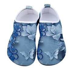 Chinese Style 3d Embossed Blue Peacock Oil Painting Women s Sock-style Water Shoes by Grandong