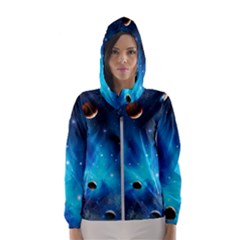 3d Universe Space Star Planet Women s Hooded Windbreaker by Grandong