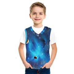 3d Universe Space Star Planet Kids  Basketball Tank Top by Grandong