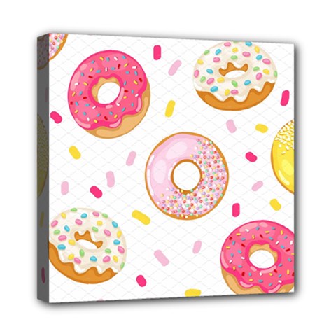 Vector Donut Seamless Pattern Mini Canvas 8  X 8  (stretched) by Grandong