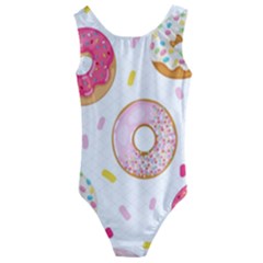 Vector Donut Seamless Pattern Kids  Cut-out Back One Piece Swimsuit by Grandong