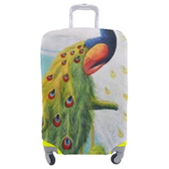 Peacock Art Luggage Cover (medium) by Grandong
