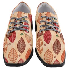 Forest Leaves Seamless Pattern With Natural Floral Women Heeled Oxford Shoes by Grandong
