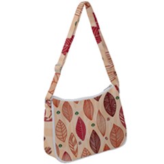 Forest Leaves Seamless Pattern With Natural Floral Zip Up Shoulder Bag by Grandong