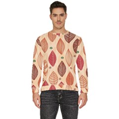 Forest Leaves Seamless Pattern With Natural Floral Men s Fleece Sweatshirt by Grandong