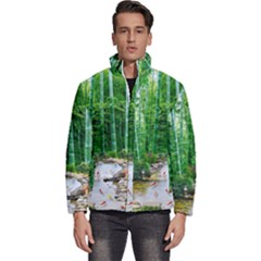 Bamboo Forest Squid Family Men s Puffer Bubble Jacket Coat by Grandong