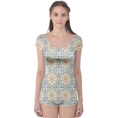 Ornaments Style Pattern Boyleg Leotard  by Grandong