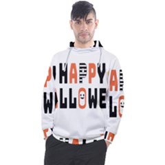 Happy Halloween Slot Text Orange Men s Pullover Hoodie by Sarkoni