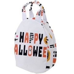 Happy Halloween Slot Text Orange Travel Backpack by Sarkoni