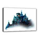 Blue Castle Halloween Horror Haunted House Canvas 18  x 12  (Stretched) View1