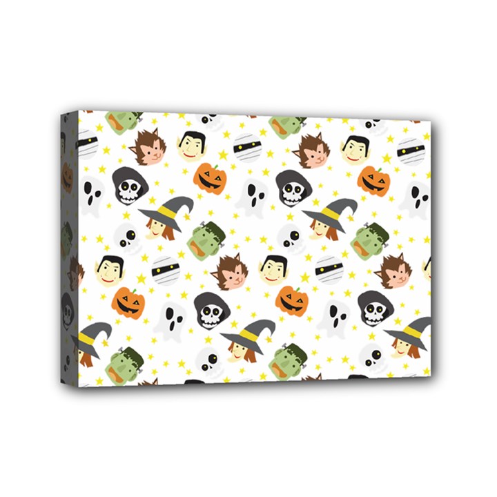 Happy Halloween Vector Images Mini Canvas 7  x 5  (Stretched)