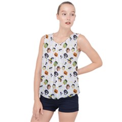 Happy Halloween Vector Images Bubble Hem Chiffon Tank Top