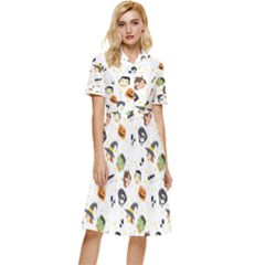 Happy Halloween Vector Images Button Top Knee Length Dress by Sarkoni