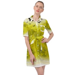 Happy Halloween Belted Shirt Dress by Sarkoni