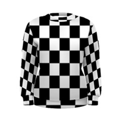Black White Chess Board Women s Sweatshirt