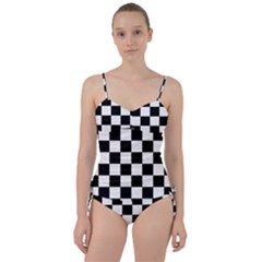 Black White Chess Board Sweetheart Tankini Set by Ndabl3x