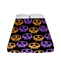 Halloween Skull Pattern Fitted Sheet (full/ Double Size) by Ndabl3x