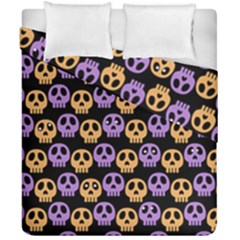 Halloween Skull Pattern Duvet Cover Double Side (california King Size) by Ndabl3x