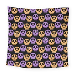 Halloween Skull Pattern Square Tapestry (large) by Ndabl3x