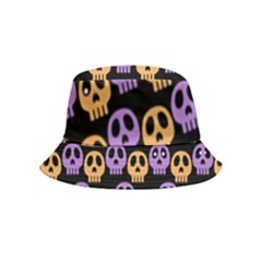 Halloween Skull Pattern Bucket Hat (kids) by Ndabl3x