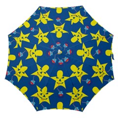 Blue Yellow October 31 Halloween Straight Umbrellas by Ndabl3x
