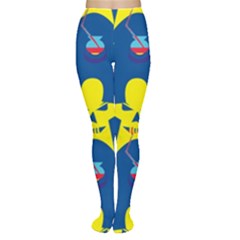 Blue Yellow October 31 Halloween Tights by Ndabl3x