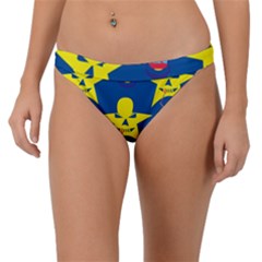 Blue Yellow October 31 Halloween Band Bikini Bottoms by Ndabl3x