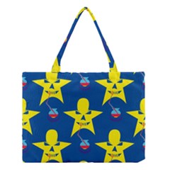 Blue Yellow October 31 Halloween Medium Tote Bag by Ndabl3x