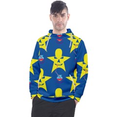 Blue Yellow October 31 Halloween Men s Pullover Hoodie by Ndabl3x