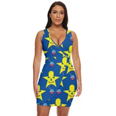 Blue Yellow October 31 Halloween Draped Bodycon Dress by Ndabl3x