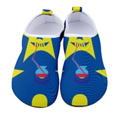 Blue Yellow October 31 Halloween Kids  Sock-style Water Shoes by Ndabl3x