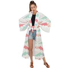 Halloween Pattern Maxi Kimono by Ndabl3x