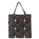 Halloween Bat Pattern Grocery Tote Bag View2