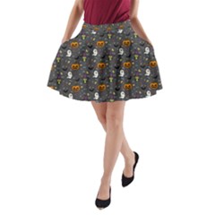 Halloween Bat Pattern A-line Pocket Skirt by Ndabl3x