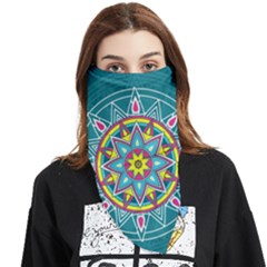 Abstract Digital Artwork Face Covering Bandana (triangle) by Ndabl3x
